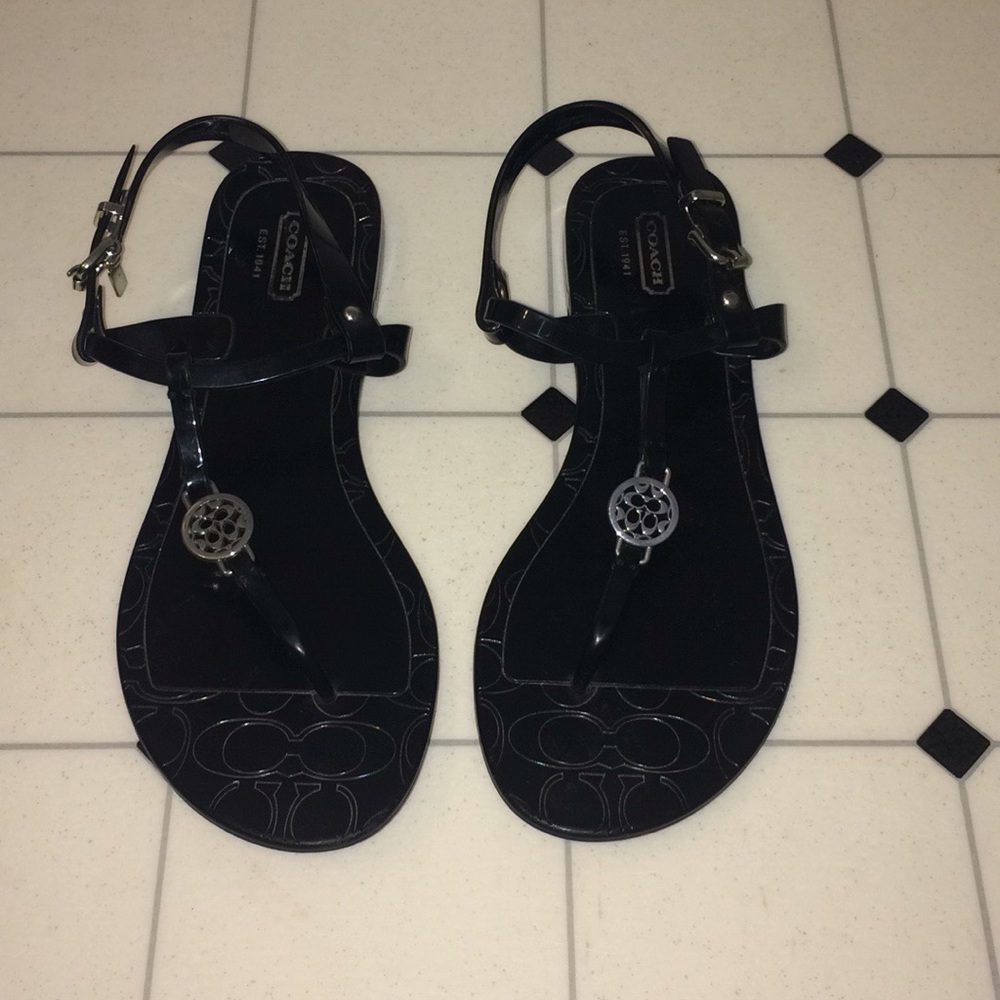 Black Coach Sandals